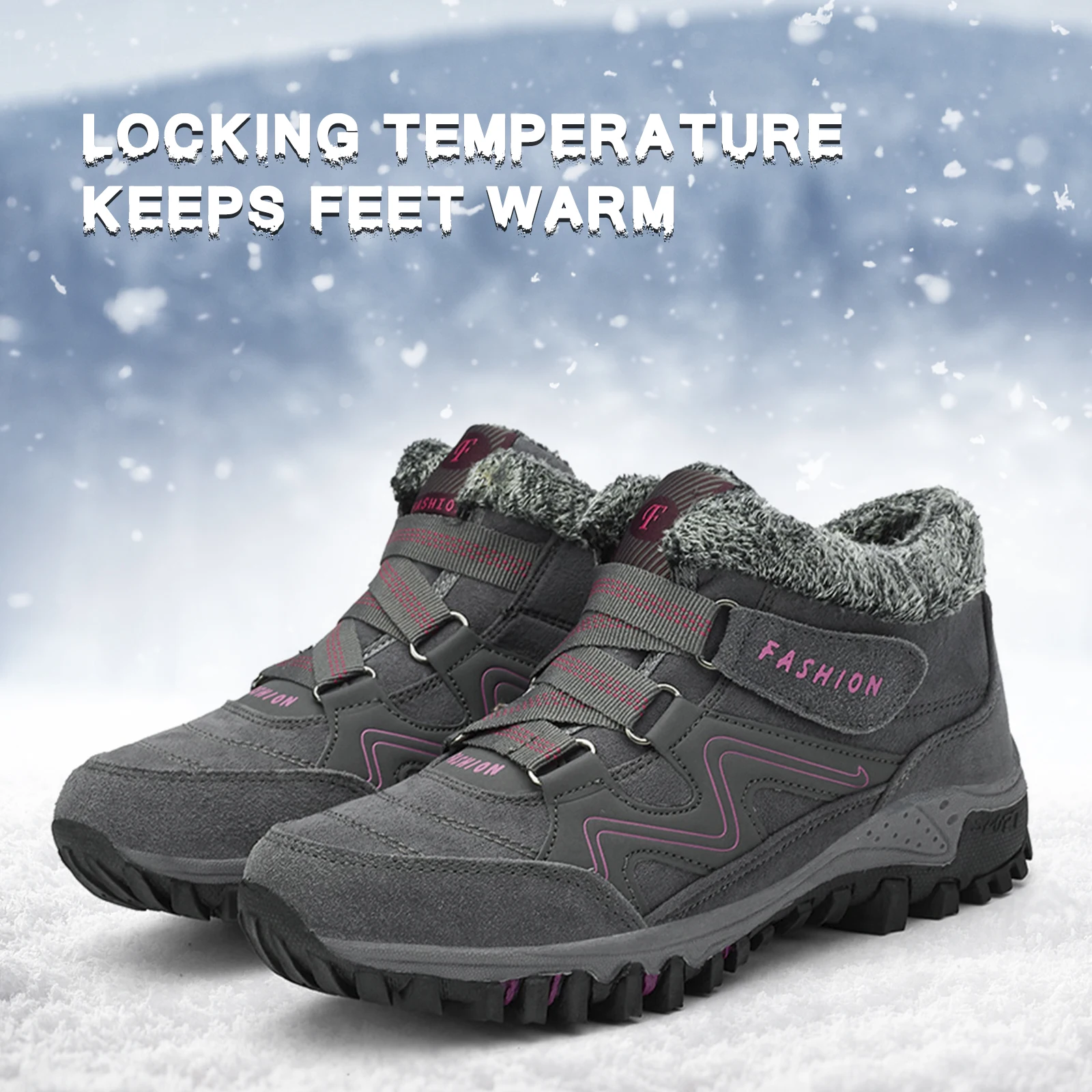 Winter Outdoor Schoenen Pluche Voering Plus Size Warme Schoenen Anti  Collision Slijtvaste Anti Slip Unisex Comfortabele voor Mannen Vrouwen| | -  AliExpress