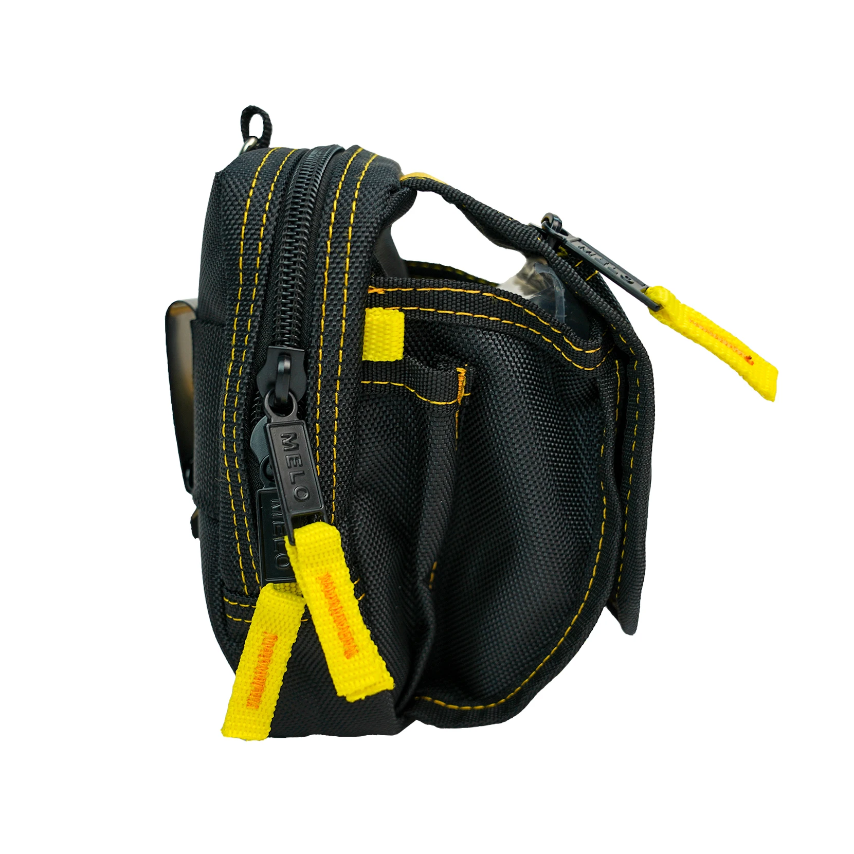 Tool Pouch with Various Sized Pockets and Electrical Tape Thong Hammer Holder Electricians Tool Bag