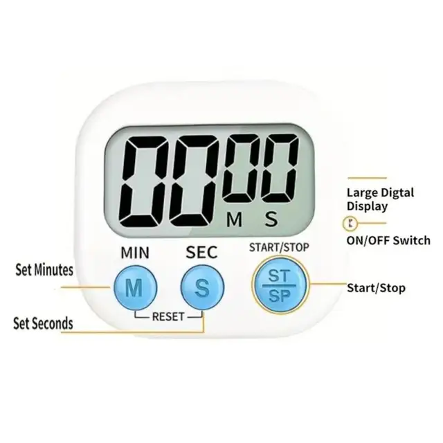 LCD Digital Kitchen Timer ทําอาหารแม่เหล็กนับถอยหลังจับเวลา Clear Loud Alarm Home Kitchen อุปกรณ์ทําอาหารขายส่ง 4 LCD Digital Kitchen Timer ทําอาหารแม่เหล็กนับถอยหลังจับเวลา Clear Loud Alarm Home Kitchen อุปกรณ์ทําอาหารขายส่ง 4