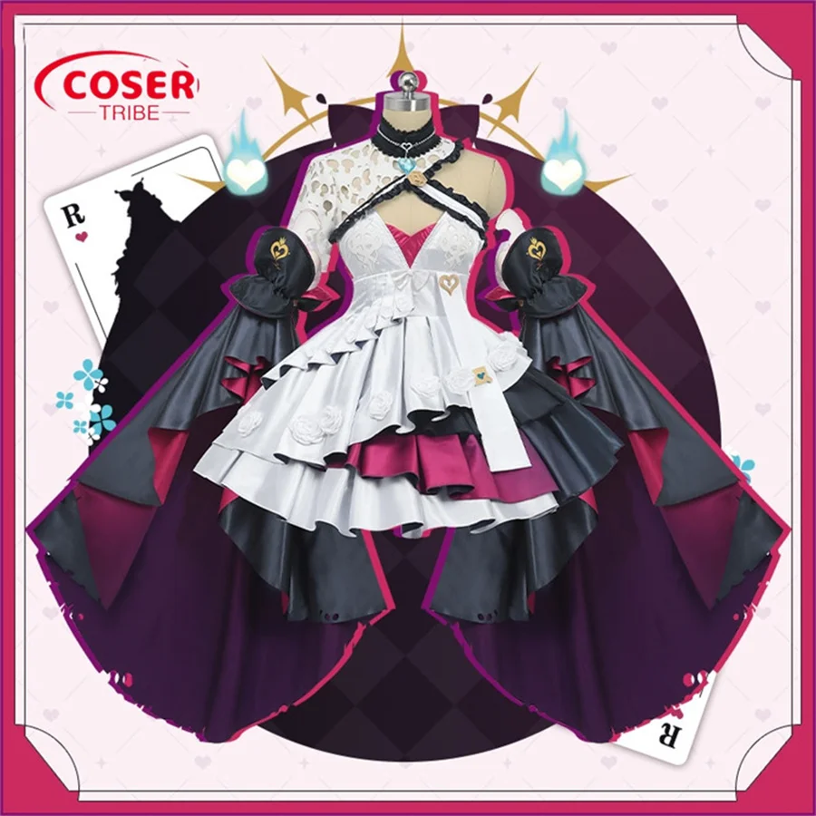 

COSER TRIBE Anime Game NIJISANJ Reimu Ceremonial Dress Halloween Carnival Role CosPlay Costume Complete Set