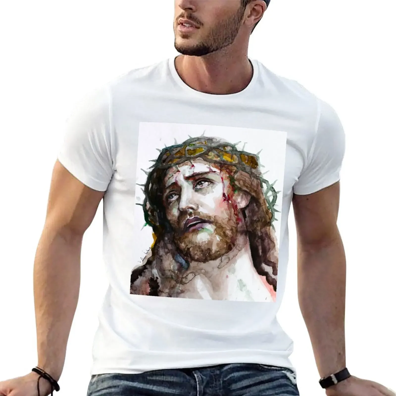 

Jesus 4 T-Shirt customizeds summer top oversized anime clothes mens t shirts casual stylish