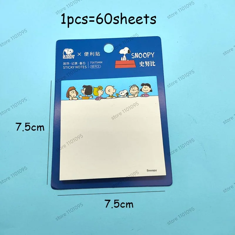 4pcs/lot Cute Snoopy Memo Pad Sticky Notes Label Notepad Post Kawaii Stationery Office School Supplies Kids Gift 5
