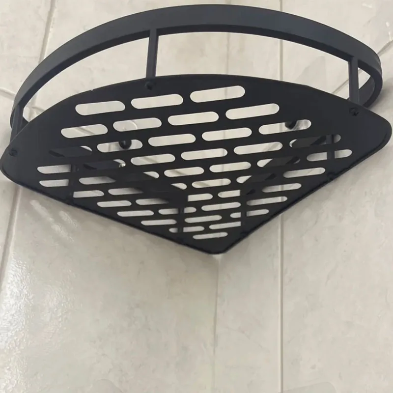Bathroom Shelf Aluminum Alloy Shampoo Rack Makeup Storage Organizer Shower Shelf Bathroom Accessories No Drill Wall Corner Shelf 4