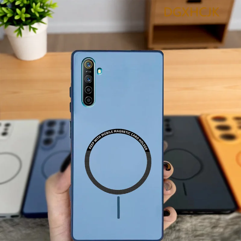 Magnetic Hard Silicone Back Cover - Vibrant Color Phone Case