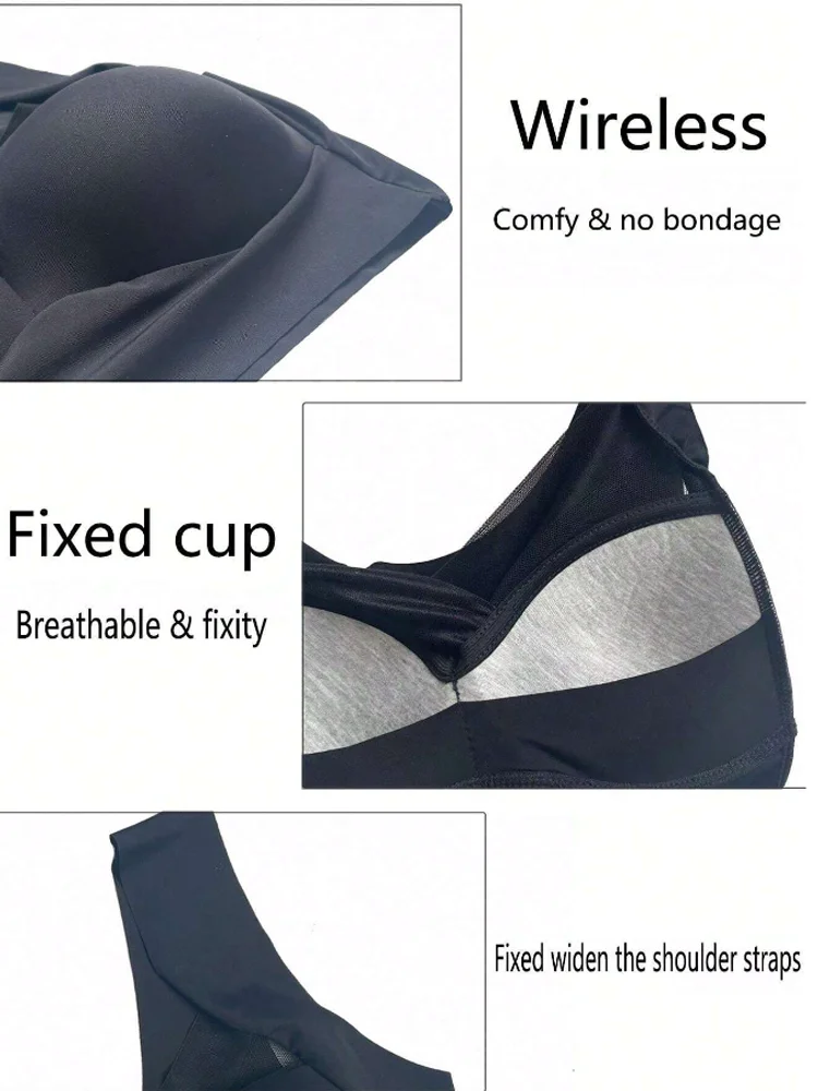 Women's sports bra invisible seamless breathable comfortable elastic shockproof without steel rings