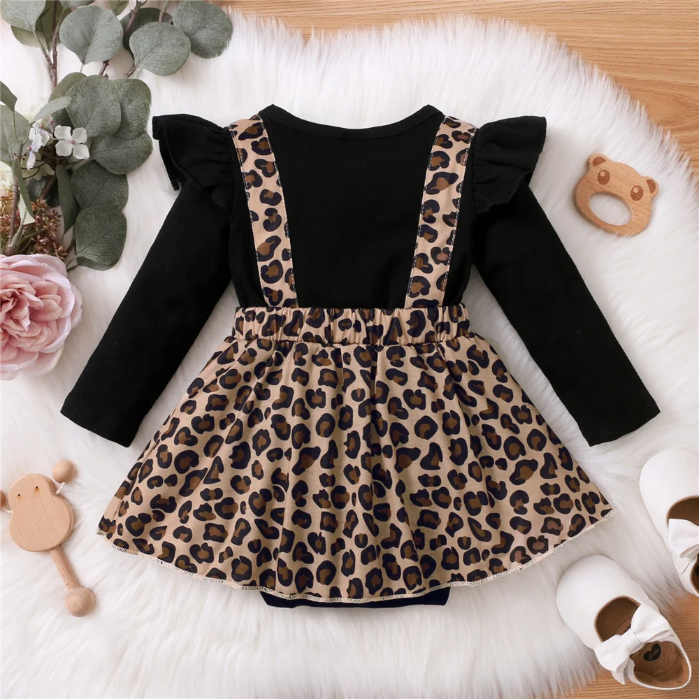 Leopard Romper Dress with Bow 5