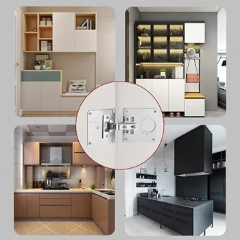 ชุดซ่อมบานพับตู้ 2-100 ชุด แผ่นซ่อมบานพับประตูสแตนเลส แผ่นยึดบานพับประตูตู้ เครื่องมือซ่อมบานพับประตูตู้ 2