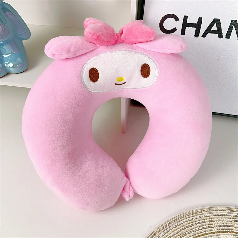Sanrio Cartoon Hello Kitty U-shaped Neck Pillow Kawaii Japanese Style White Cat Travel Nap Pillow Airplane Office Gifts Girl 22