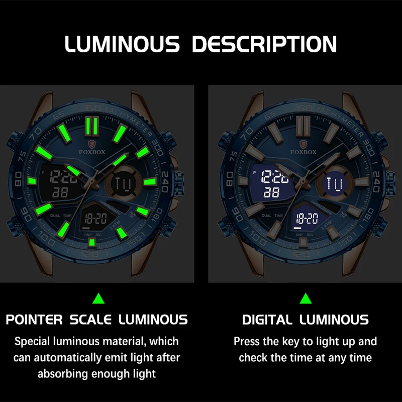 Men Watches Quartz Digital Male Clock Military Sport Blue Stainless Steel Man's Wrist watch_voghion.com