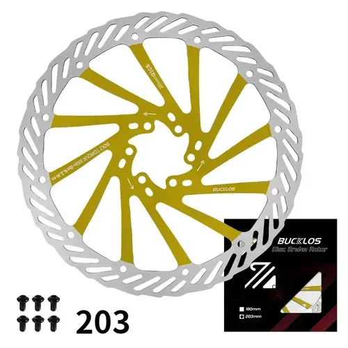 BUCKLOS Ultralight MTB Bike Hydraulic Disc Brake Rotor 160/180/203mm Mountain Road Racing Bicycle Brake Disc with 6 Free Bolts - Image 13