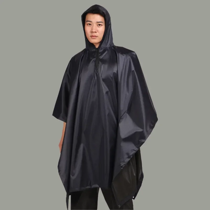 Outdoor Hooded Rain Poncho for Adult with Pocket, Waterproof Lightweight Unisex Raincoat Jacket for Hiking Camping Emergency