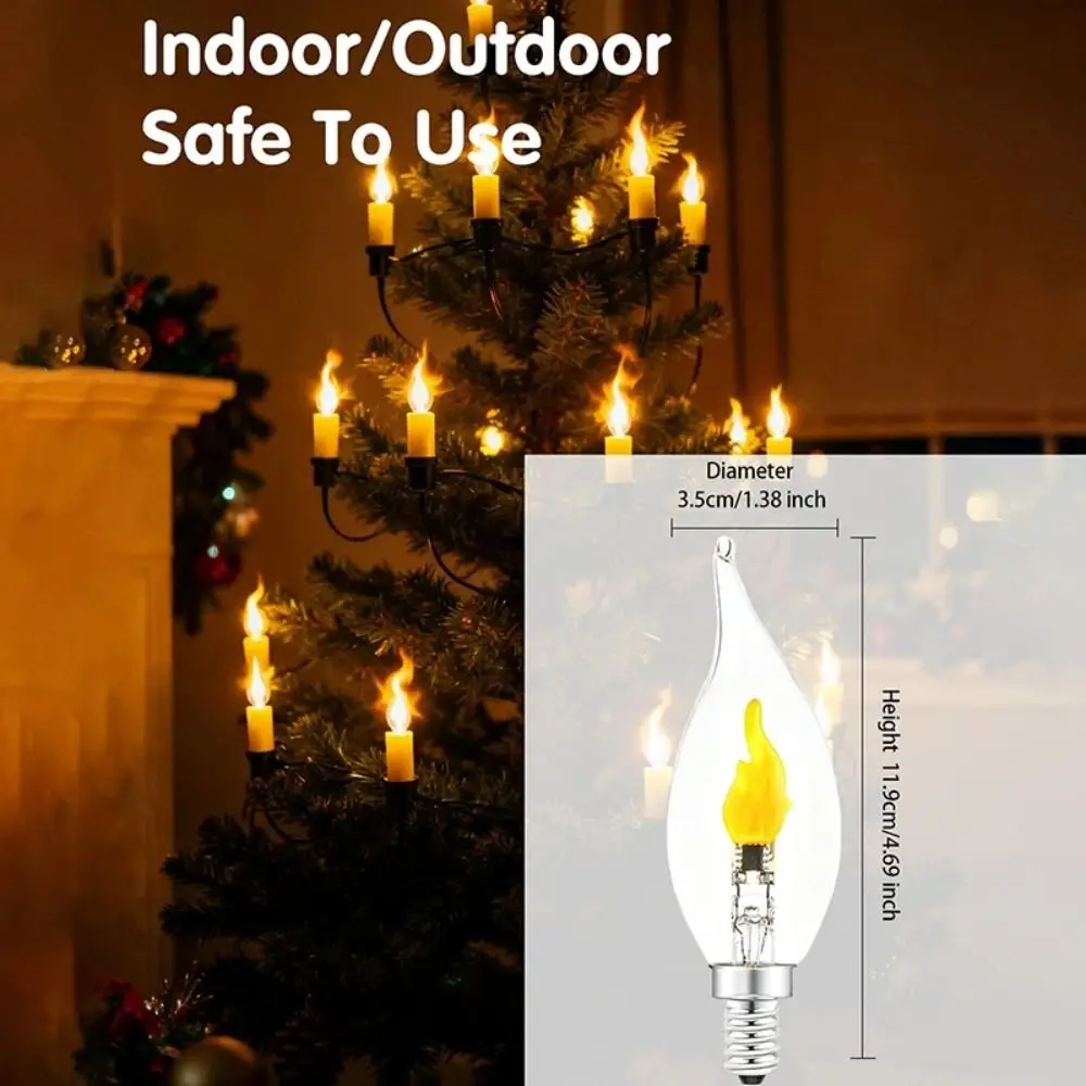 깜박이는 유리 LED 불꽃 전구 PVC 110V 220V 분위기 장식 전구 E12/E14/E27 시뮬레이션 화염 램프 휴일 파티 장식