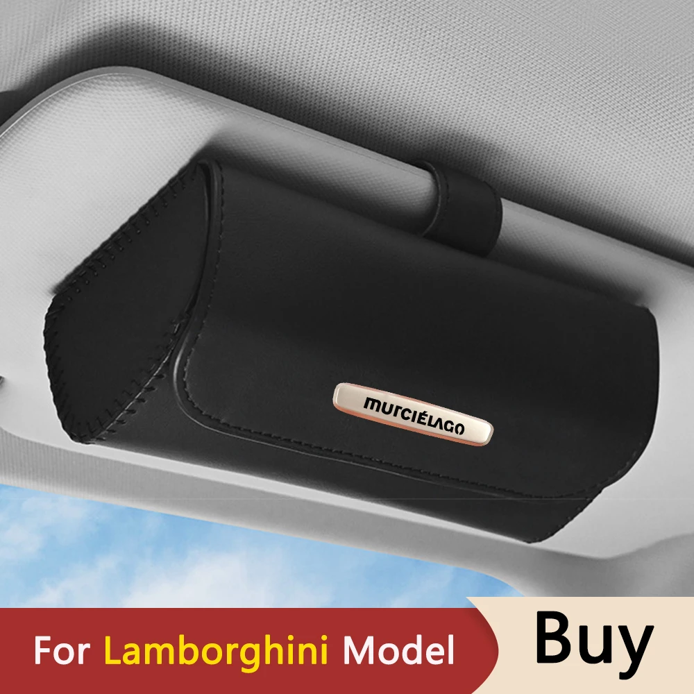 Porta Occhiali Magnetic Car Parasole Custodia Per Occhiali Organizer Storage Per Lamborghini Diablo Essenza Scv12 Gallardo Huracan Urus