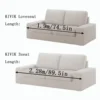 CRIUSJA Cover for KIVIK 2/3 seat(190cm/228cm) Slipcovers sofa Sofa Covers for Living Room Love Seat Couch Covers Celvet for Sofa 2
