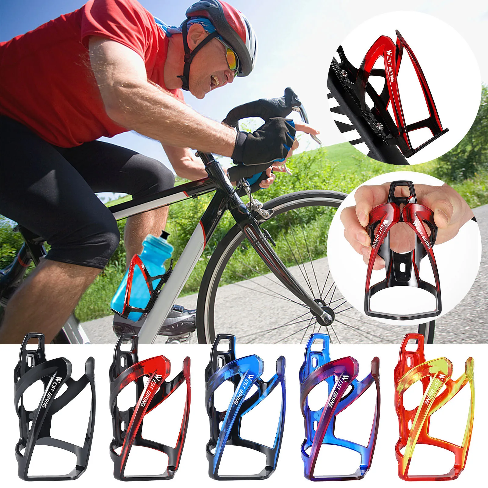 Outdoor Bike Bicycle Bottle Cage Road Mountain Bike Bottle Cage Cycling Water Cup Holder Bicycle