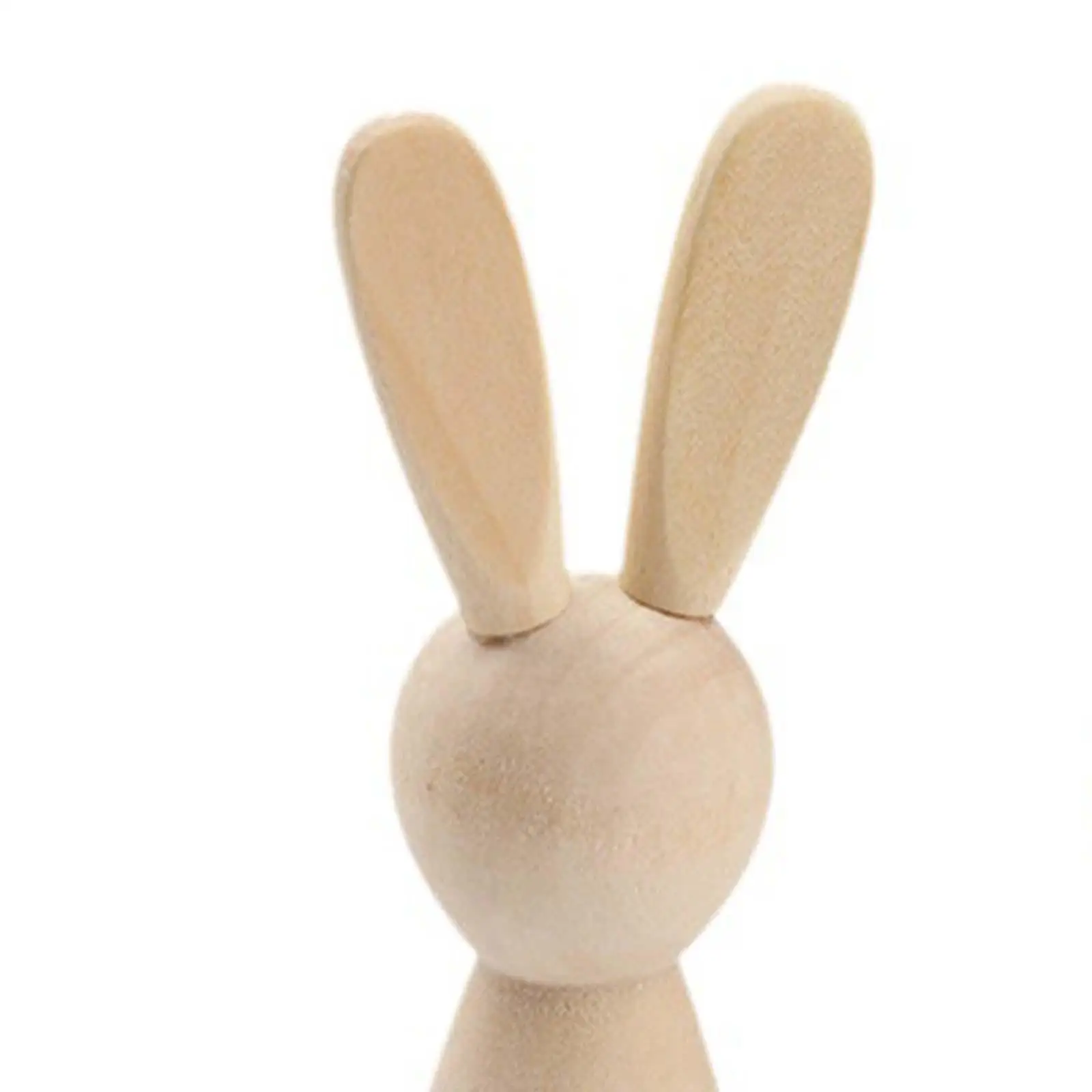 10Pcs Wooden Peg Dolls Decorations Blank Puppets Rabbit Peg Doll Bodies for Arts Crafts Boys Girls Party Fairy Garden Home Decor