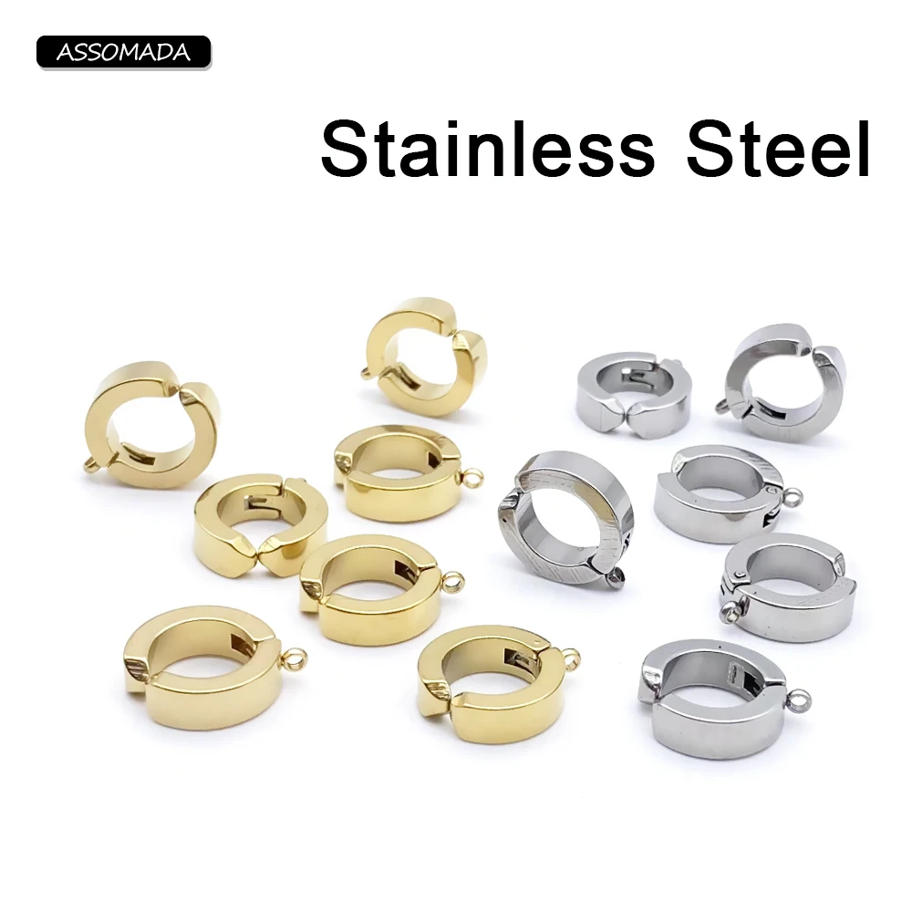 

1 Pair Stainless Steel Earring Hooks For DIY Jewelry Clip On Ear Stud Cuff Earrings Clasps Gold Color Ear Post Findings Jewelry