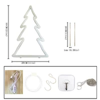 Christmas Tree LED Neon Light Sign for Christmas Shop Window Display Cafe Bar Decor USB Powered Dimmable Night Light Indoor Use 2