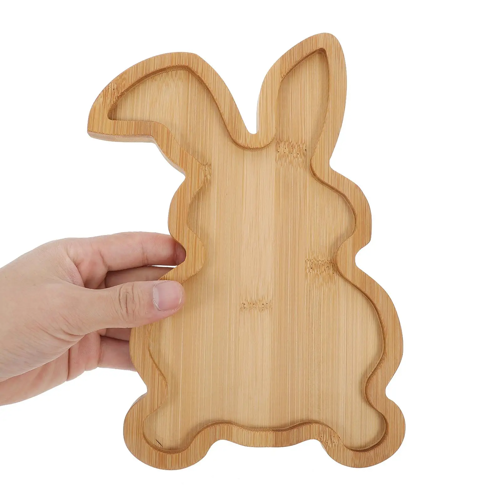 Rabbit Shaped Charcuterie Board Wooden Pallet Easter Platter Tray Brown Bunny Serving Trays 3