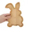 Rabbit Shaped Charcuterie Board Wooden Pallet Easter Platter Tray Brown Bunny Serving Trays 3