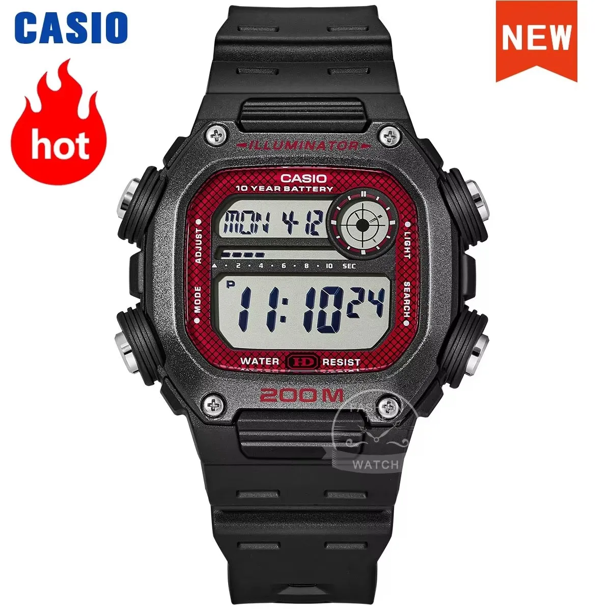CASIO DW-290 腕時計 200m防水 CASIO Watch DW-290-1 200M Waterproof Multi-Function Digital