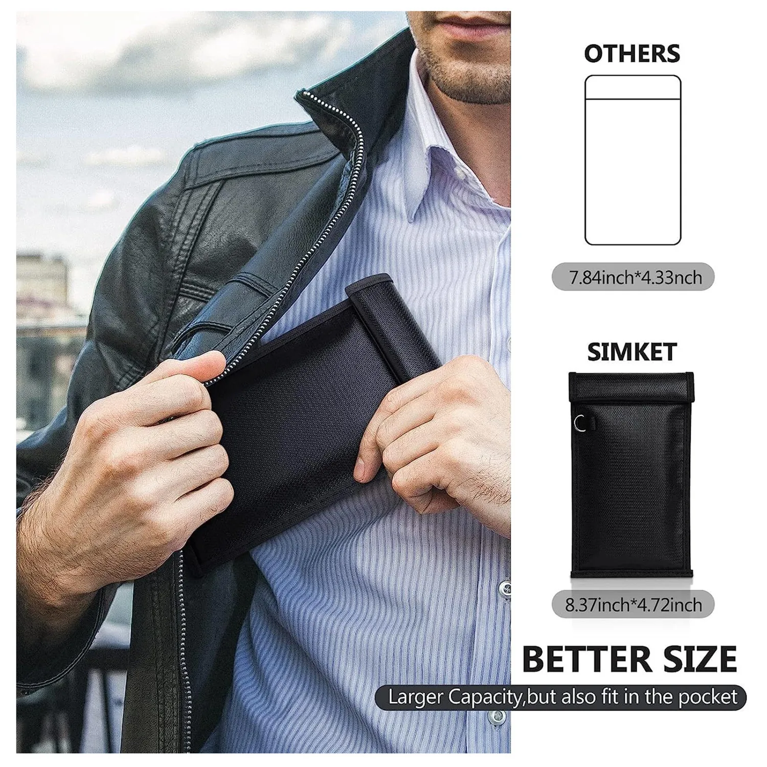 Signal Blocking Faraday Bag - Waterproof & Fireproof Anti-Theft Pouch