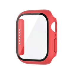 Premium Glass Cover Screen Protector for Apple Watch - Durable & Sleek Design (Red)