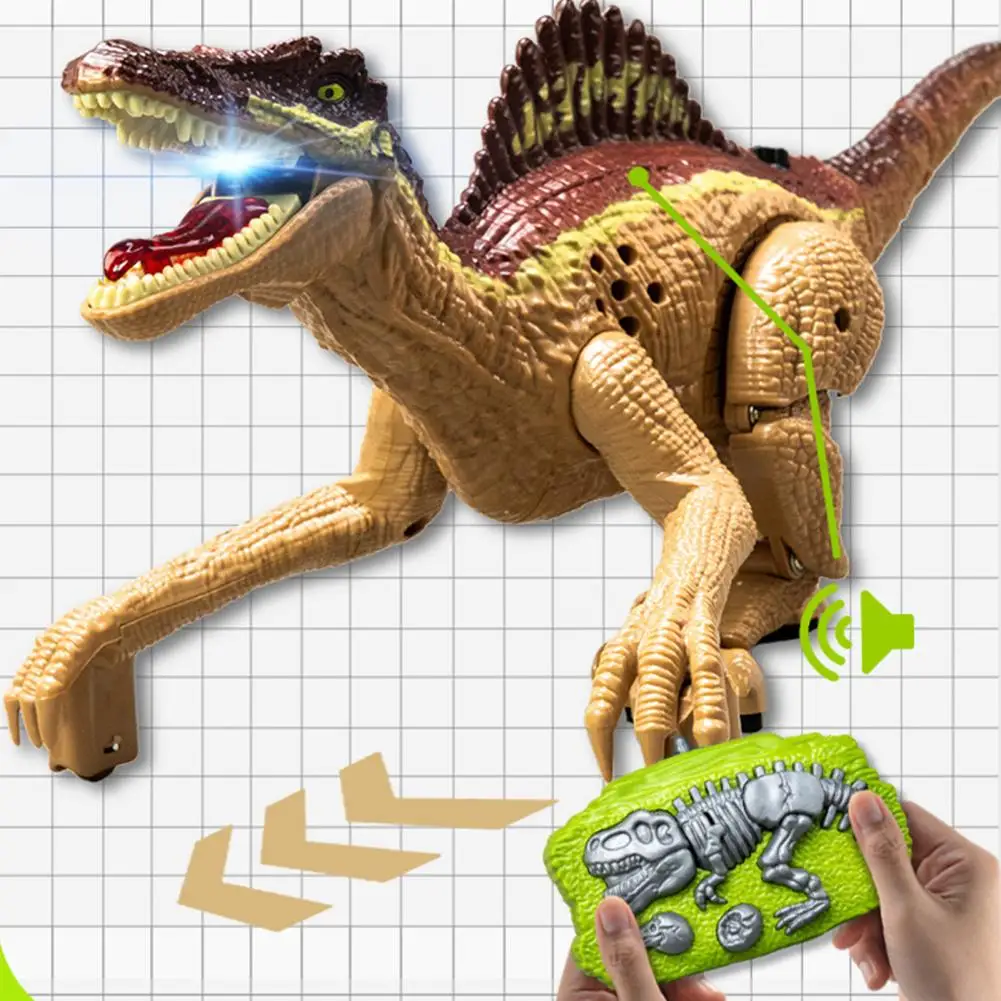 

RC Dinosaur Toy Vivid Spinosaurus Model Simulated Walking Early Education Toy Infrared Dinosaur Kids Electric Toy Boys Gifts