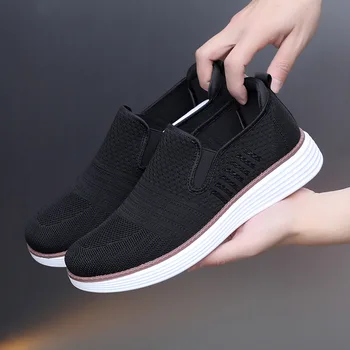 Alternative view of Shoes men 2025 spring new fashion slip-on lazy shoes breathable light wear-resistant casual single shoes