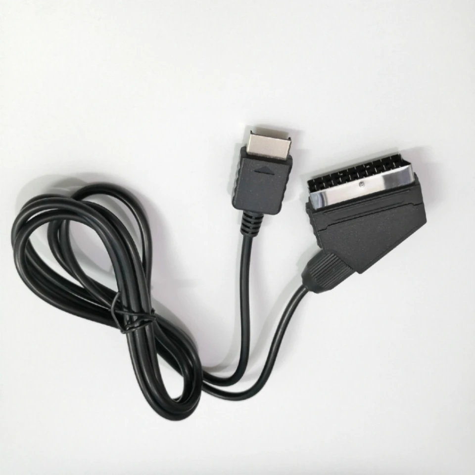 50Pcs 1.8M 6Ft Rgb Scart Cable Tv Av Lead Per Sony Playstation Ps2 Ps3 Connessione Di Ricambio Cavo Di Gioco