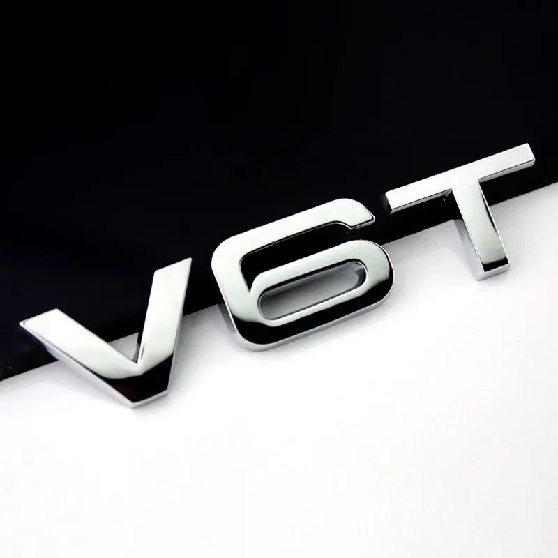 

Letter Number Emblem V6T V8T Car Styling Fender Side Rear Trunk Badge Logo Sticker for Ad A4L A5 A6L A7 A8L TT RS7 SQ5 Accessory