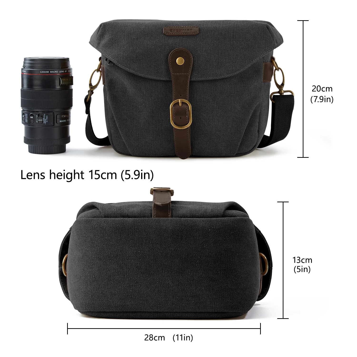 BAGSMART Mini Camera Bag SLR DSLR Canvas High Quality