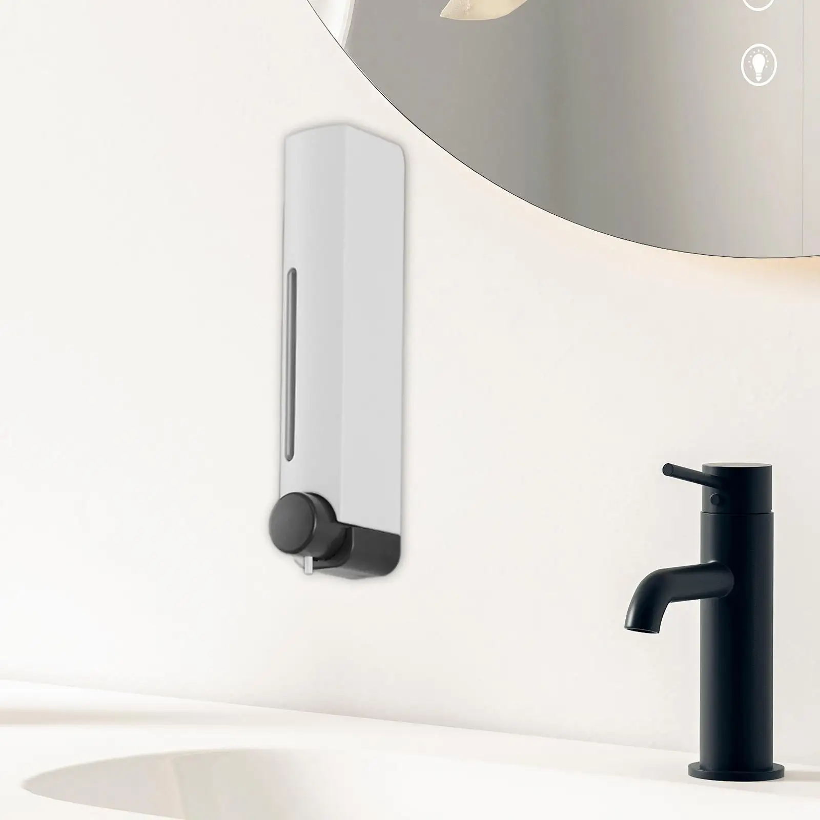 Wall Mounted Soap Dispenser, Shower Dispenser Shampoo Container Liquid Dispenser Conditioner Dispenser for Bathroom