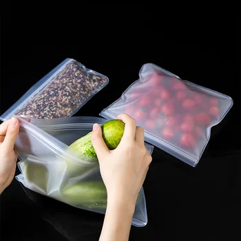 OligFood-Sac de conservation des aliments pour réfrigérateur, sachet scellé pour fruits et légumes, sachet d'épissure réutilisable #3940 1