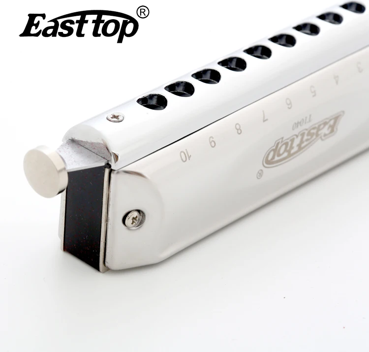 EASTTOP Harmonica Music Instruments Key of C 10 Holes 40 Tones Chromatic Instrumentos Musicales Chromatic Competitive 5
