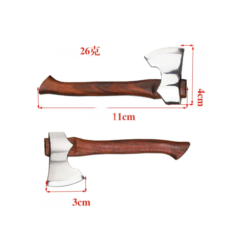 TRSKT Mini Camping Small Outdoor Axe Tactical Axes Toy Axe Gift Wood Handle With Box Dropshipping 6