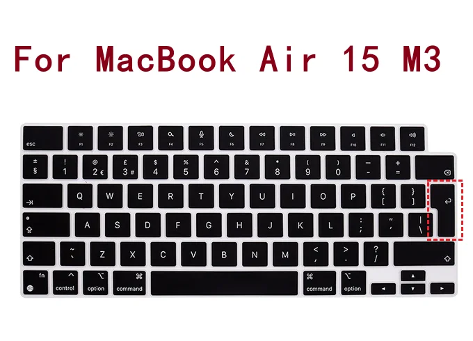 Per Macbook Air 15 M3 A3114 M2 A2941/ Macbook Air Air 13.6 M3 A3113 M2 A2681/ Mac Pro 14 M3 M2 M1 Cover Per Tastiera In Silicone