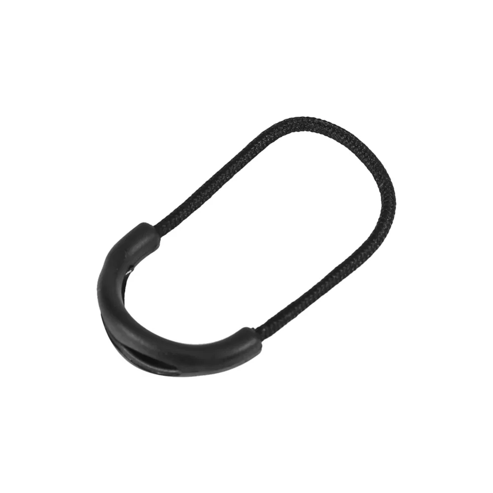 20 Pcs 내구성 PVC 지퍼 손잡이 U 모양 블랙 EDC 지퍼 손잡이 스마일 스타일 지퍼 가방 액세서리