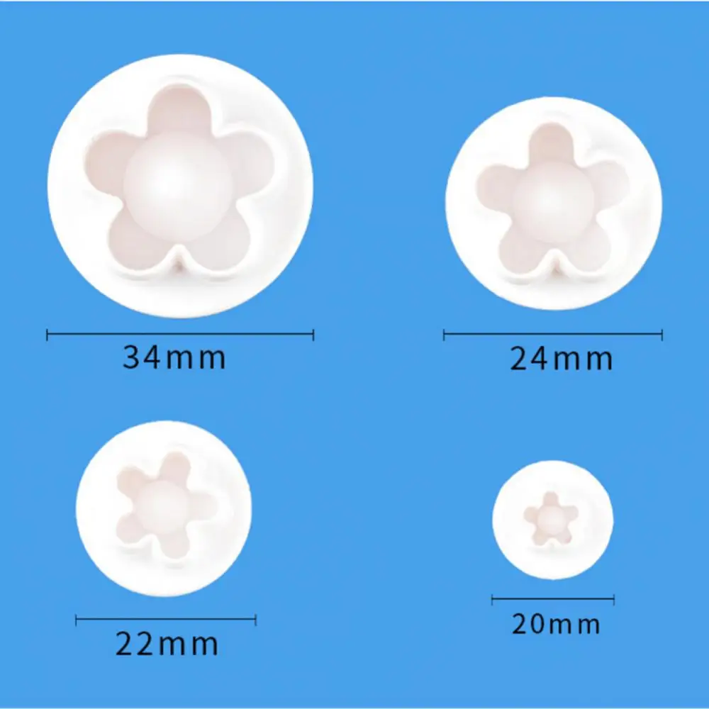 Wedding Daisy Flower Cake Plunger Fondant Cookie Cutter Mold Plum Baking Decorating Biscuit Stamps For Kitchen Accessories