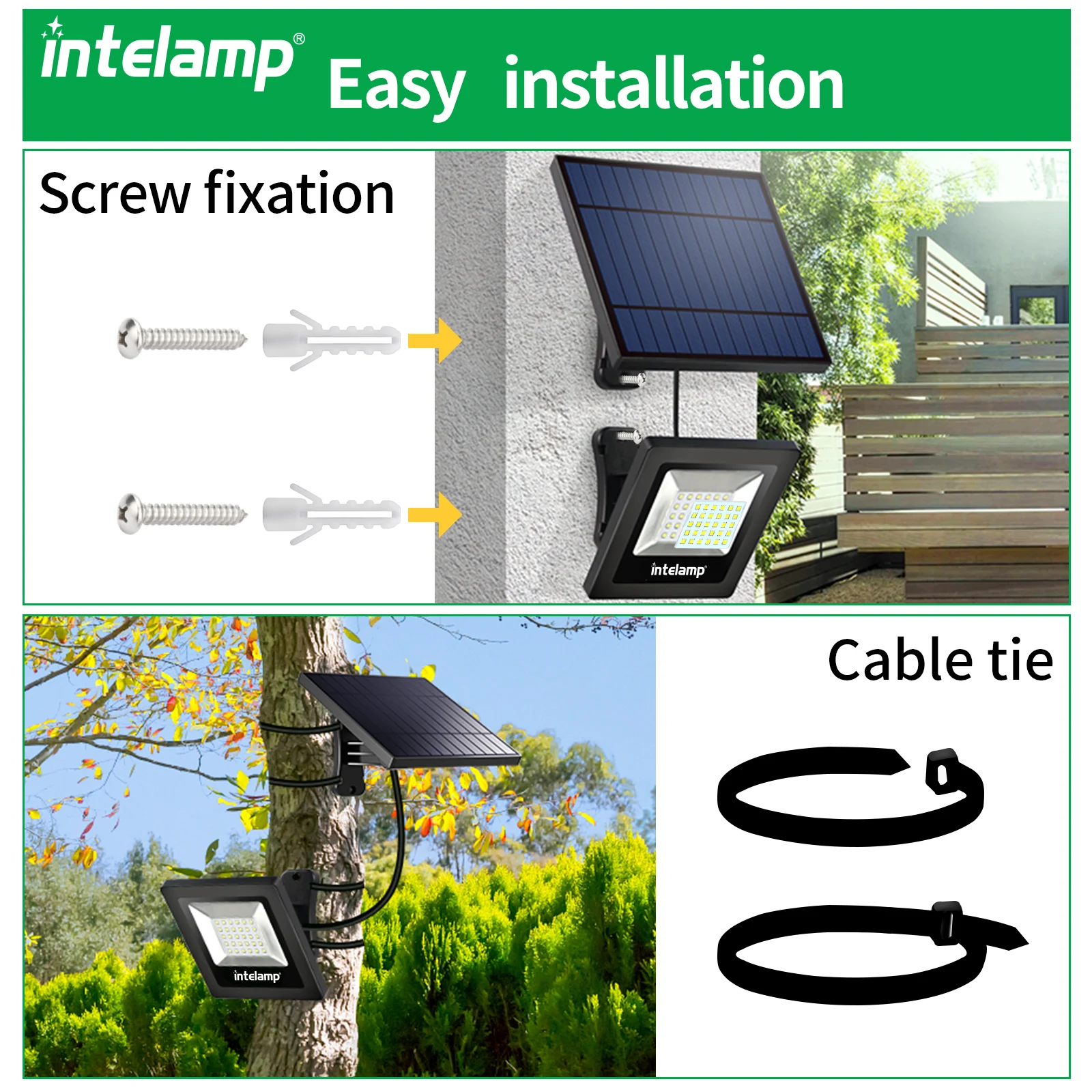 2 PCS Solar Lamp Outdoor Super Bright Wall Light IP65 Waterproof Street Light Solar Security Lights for Garden Yard Patio Porch 2