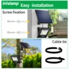 2 PCS Solar Lamp Outdoor Super Bright Wall Light IP65 Waterproof Street Light Solar Security Lights for Garden Yard Patio Porch 2