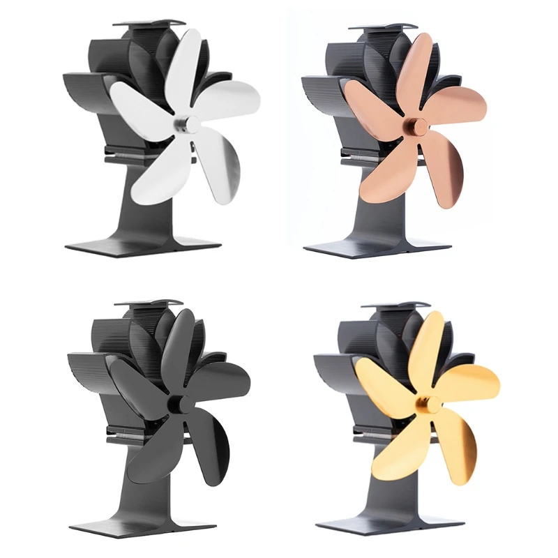 

A2UD 5-Blade Heat Powered Stove Fan for Wood Log Friendly Larger
