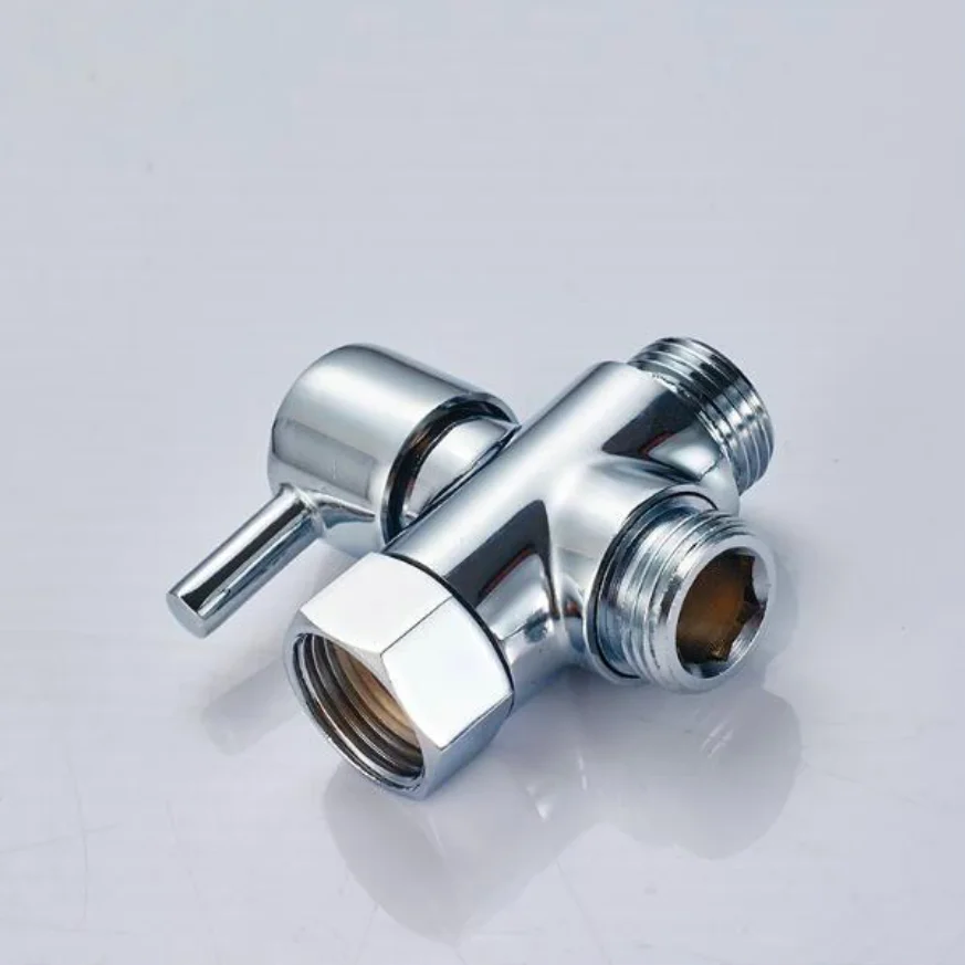 Bathroom Brass Diverter Valve 3 way BSP 1/2" 3/4" 4/4/4 4/4/6 4/6/6 Shower Tee Adapter Adjustable Shower Head faucet shower head diverter valve