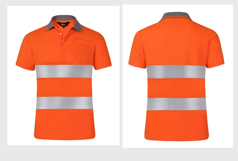 Work Shirt Men Safety Polo Shirt Summer Construction Workwear With Reflective Stripes 22 S6f94d8121a5b4ed780a85ae35f8e8957R