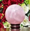 Natural Pink Rose Quartz Sphere Crystal Ball Healing Home Office Demagnetization Decorative Gem Gift 5