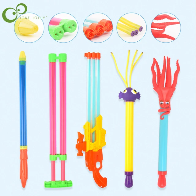 1Pcs Pull-out Water Gun Rafting Water Beach Long Tube Water Gun children's Outdoor Toys Outdoor Fun Summer Pulling type  WYW 1