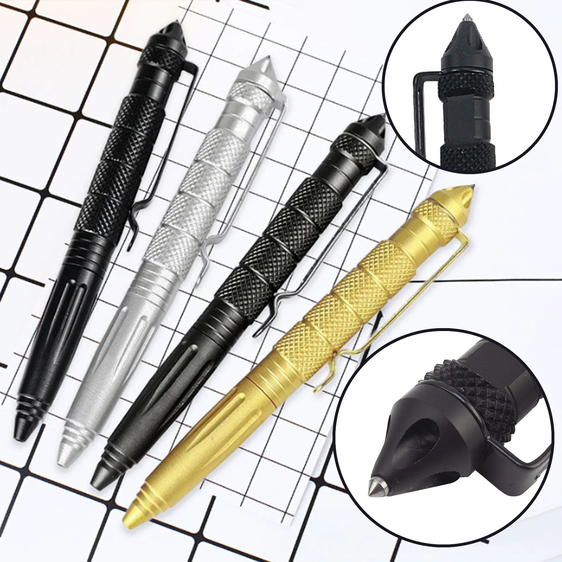 Tactical Defense Pen Multifunctional Tungsten Steel Head Broken Window Tool