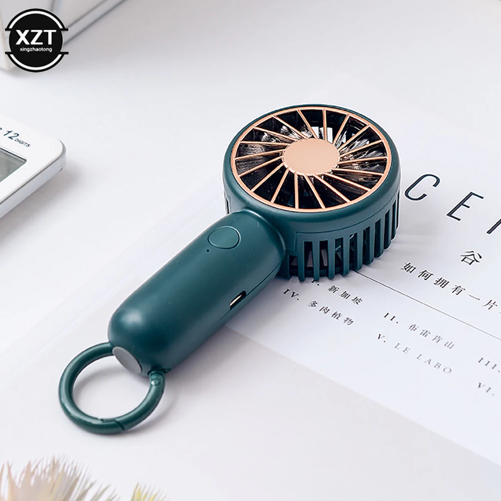 New Pocket Fan Handheld USB Charging Desktop Mini Cool Fan 3 Speed Adjustable Portable Air Cooler for Summer Outdoor
