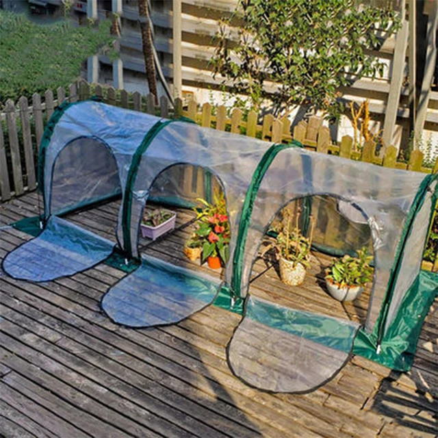 Hordozható Alagút Üvegházhatású Összecsukható Pe Hőmegőrzés Eső- És Fagyálló Zöldség Burkolat - Image 4