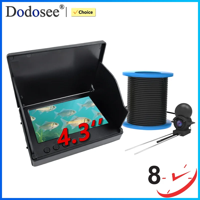 Caméra sous-marine Dodosee 220° pour pêche - Écran LCD 4.3" 1080P avec vision nocturne et détecteur de poissons